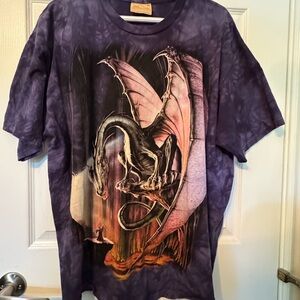 The Mountain Navy Blue Cotton T-Shirt